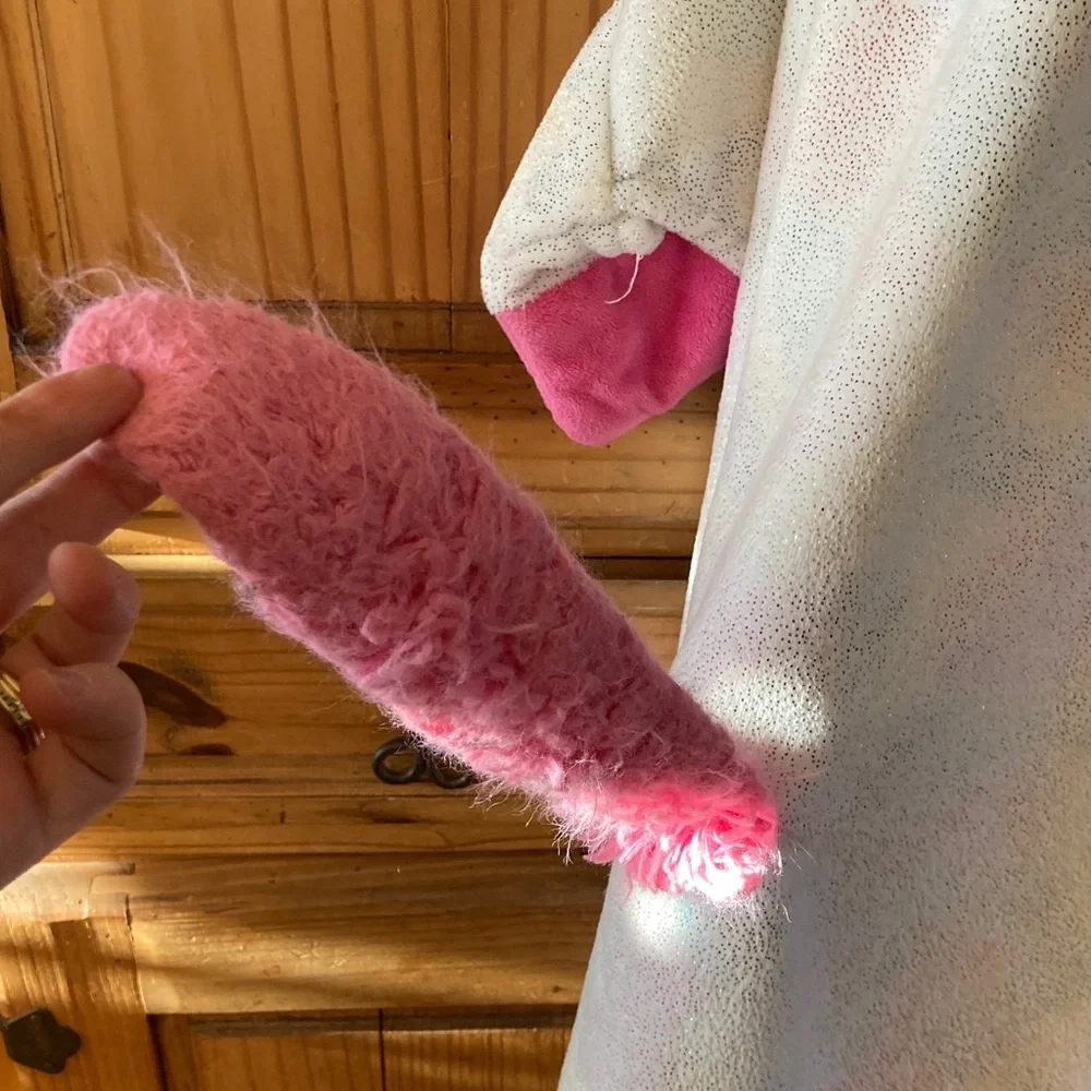 Girls Sonoma unicorn white sparkle pink blue hooded towel